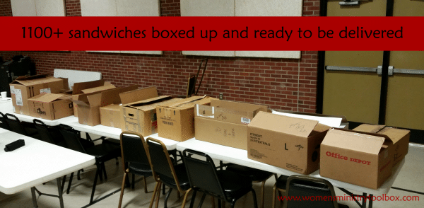 1100+ sandwiches boxed up for Operation Sandwich