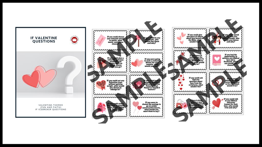 Sample of IF Valentine icebreaker cards